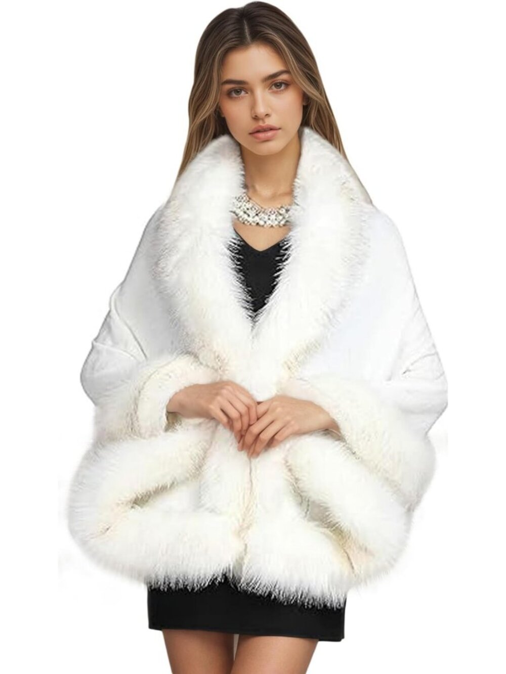 Chic Faux Fur Shawl & Wrap for Weddings | Elegant Women's Fur Coat